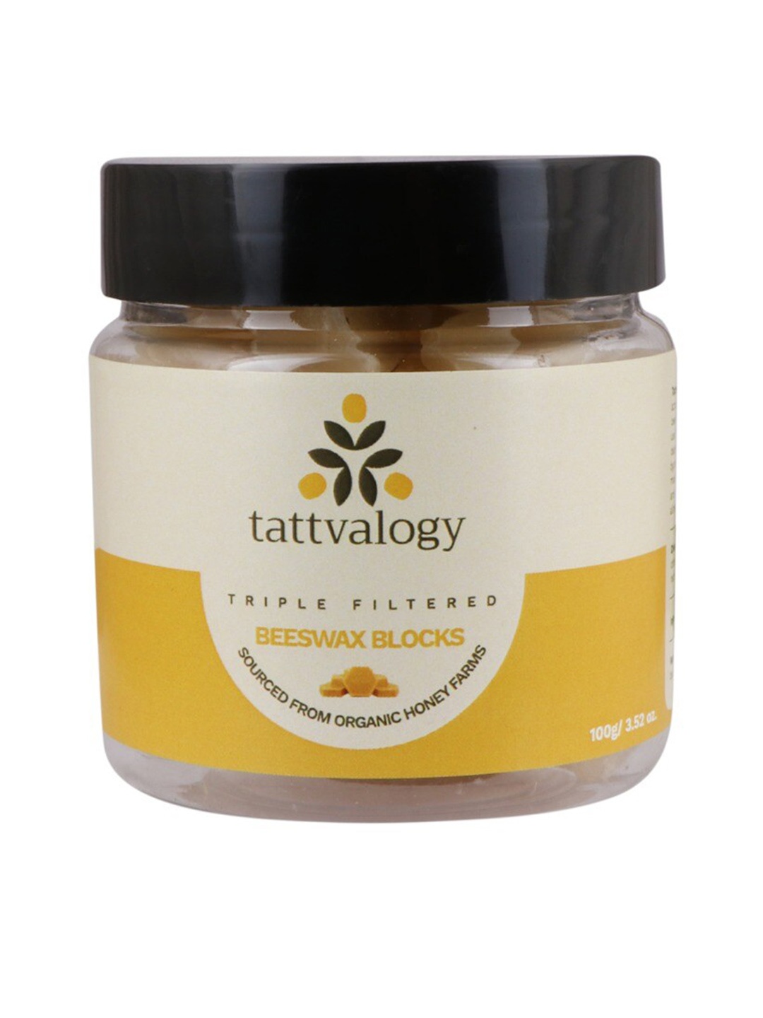 

Tattvalogy Triple Filtered Pure Natural Beeswax Blocks - 100 g, Brown