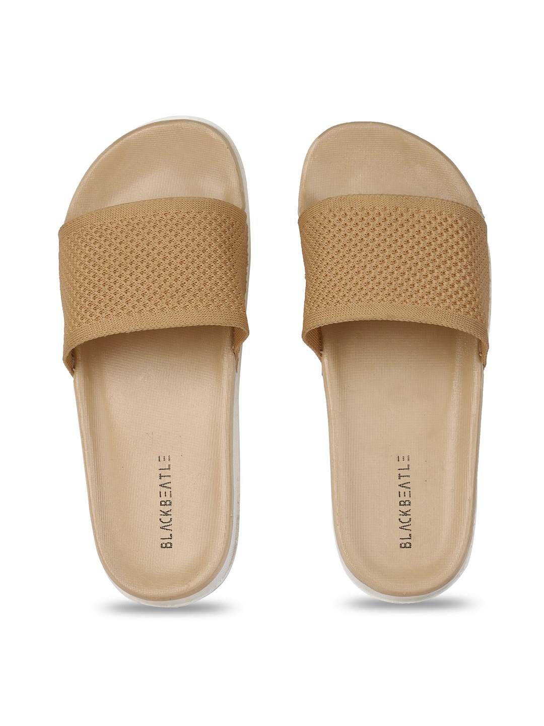 

JUMPLITE Women Self-Design Sliders, Beige
