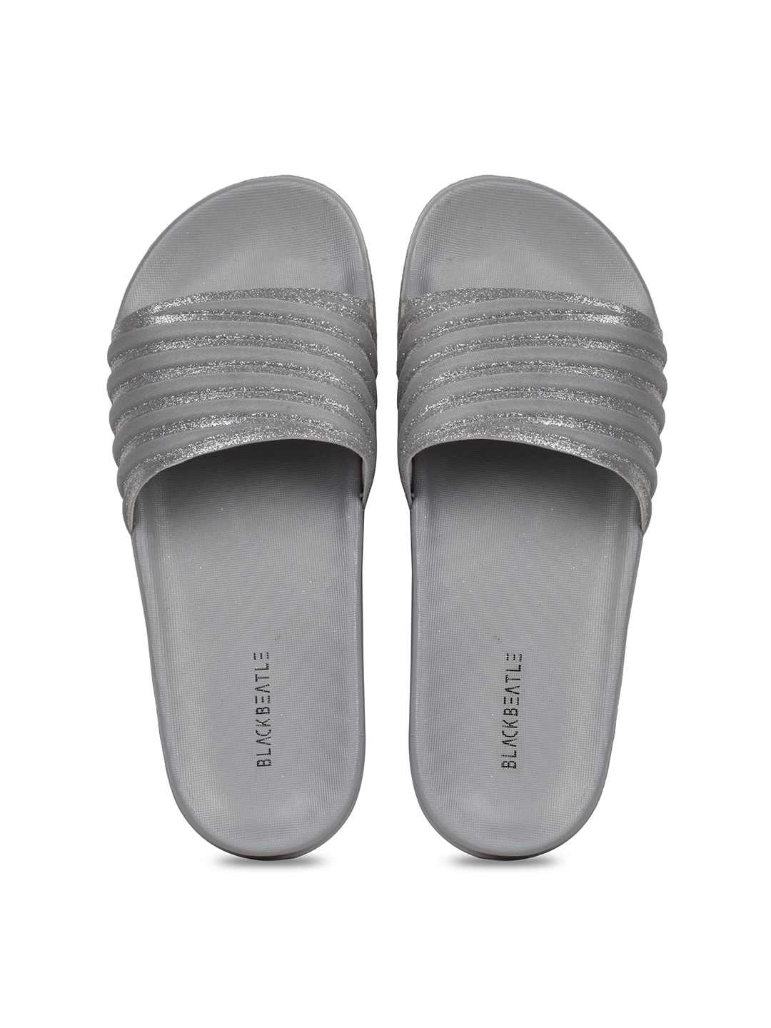 

JUMPLITE Women Embellished Sliders, Grey