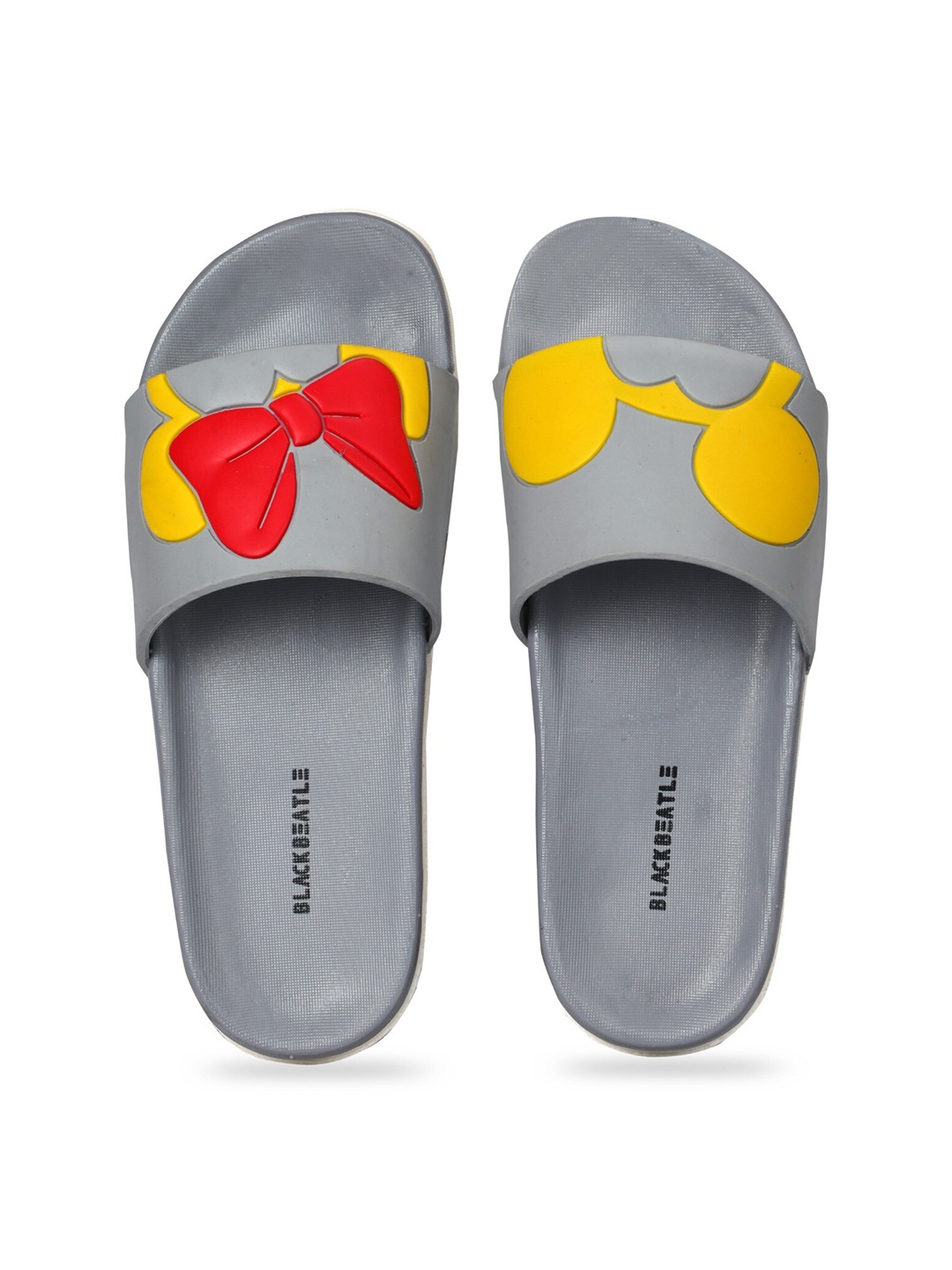 

JUMPLITE Women Mickey Minnie Design Sliders, Grey