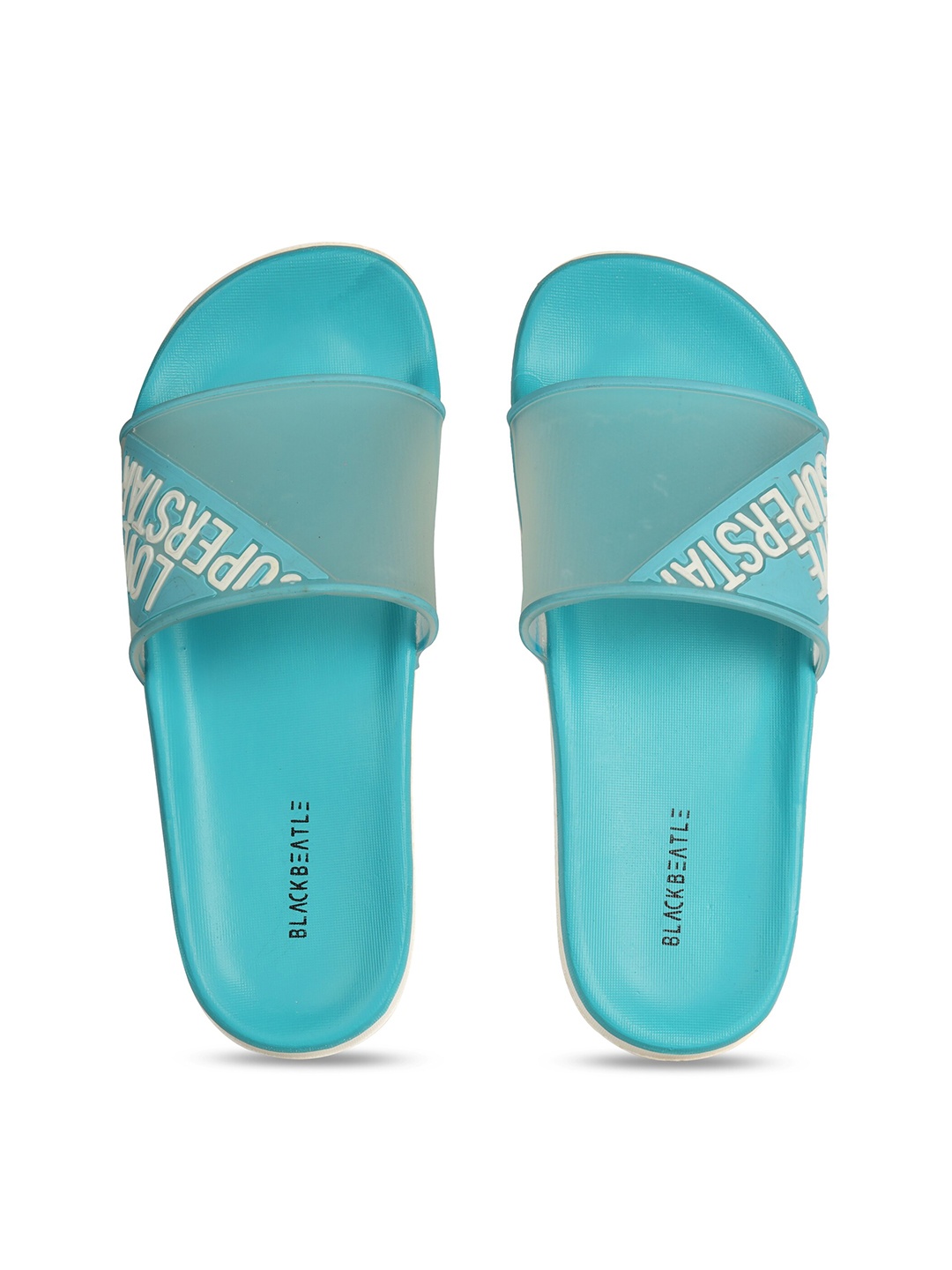 

JUMPLITE Women Love Super Star Design Sliders, Blue