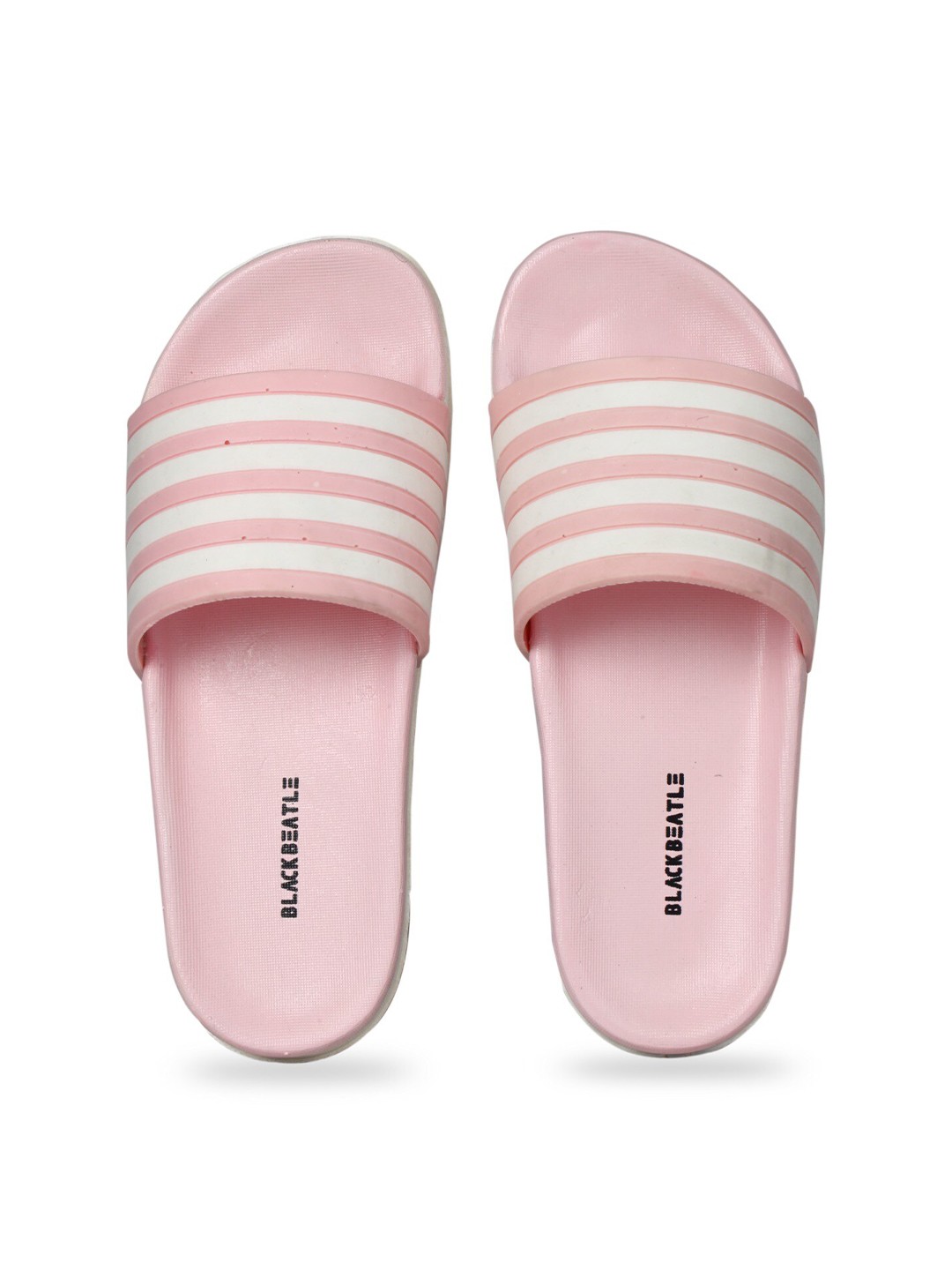 

JUMPLITE Women Striped Sliders, Pink