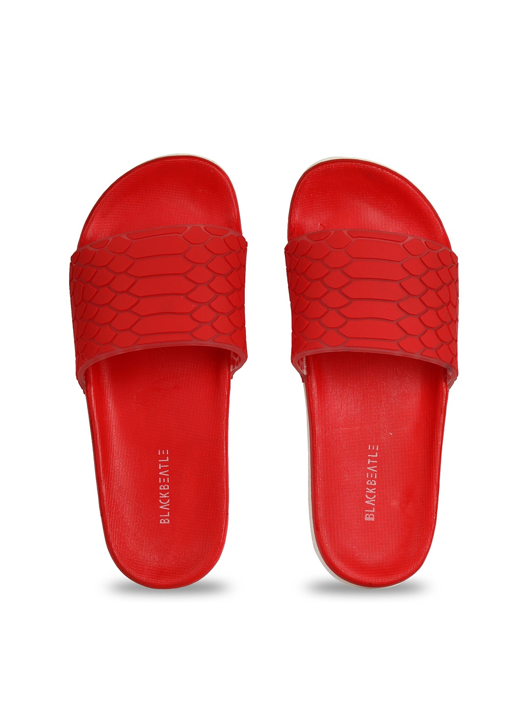 

JUMPLITE Women Self Design Sliders, Red