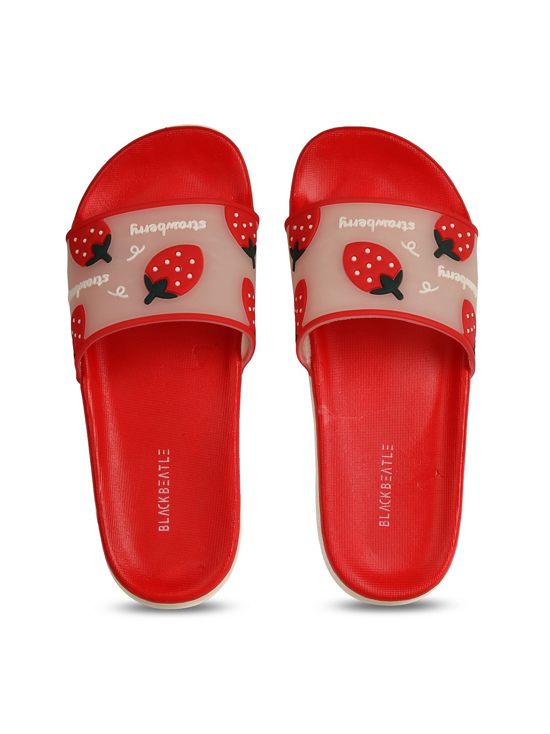 

JUMPLITE Women Strawberry Design Sliders, Red