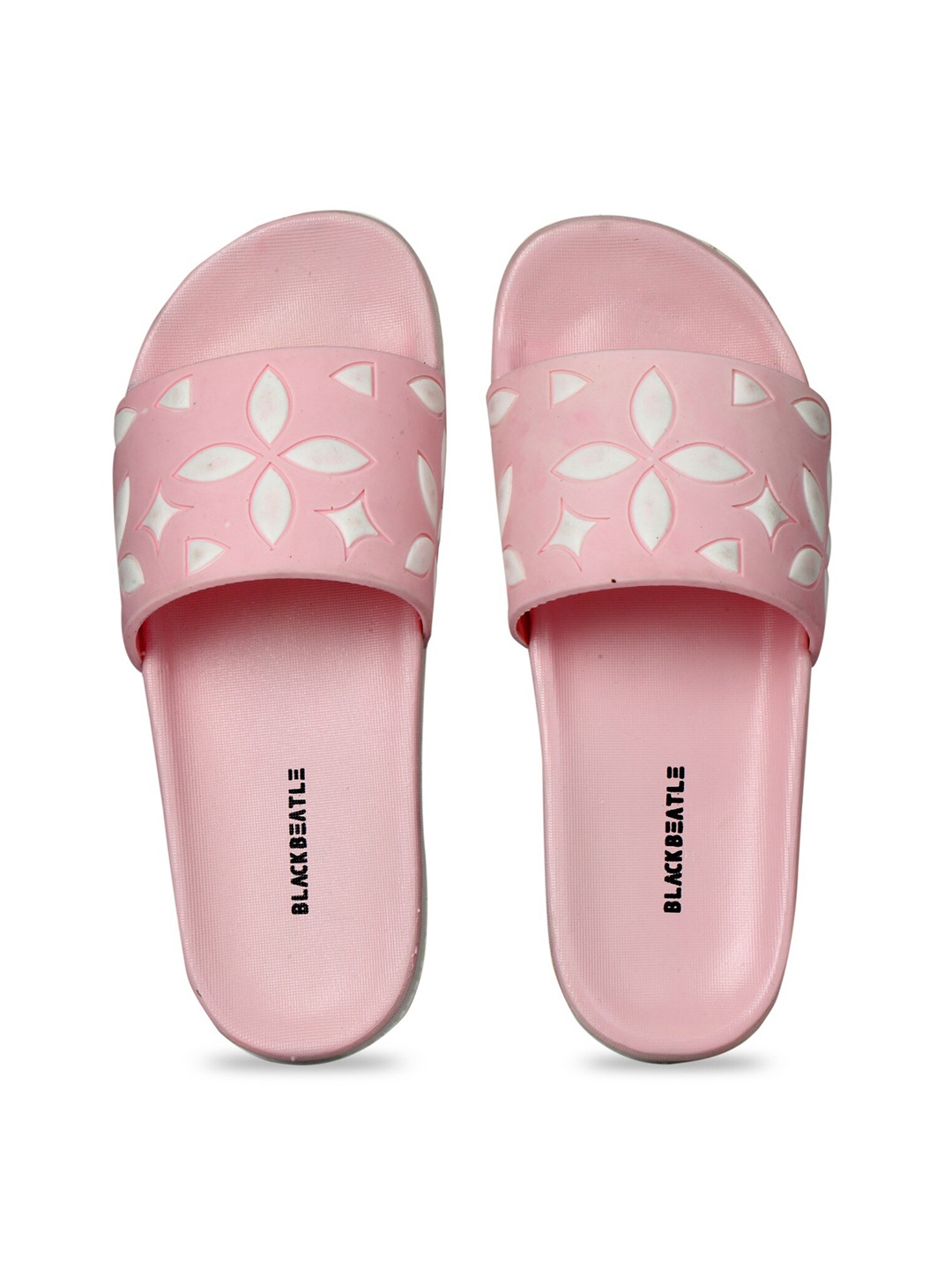 

JUMPLITE Women Floral Sliders, Pink