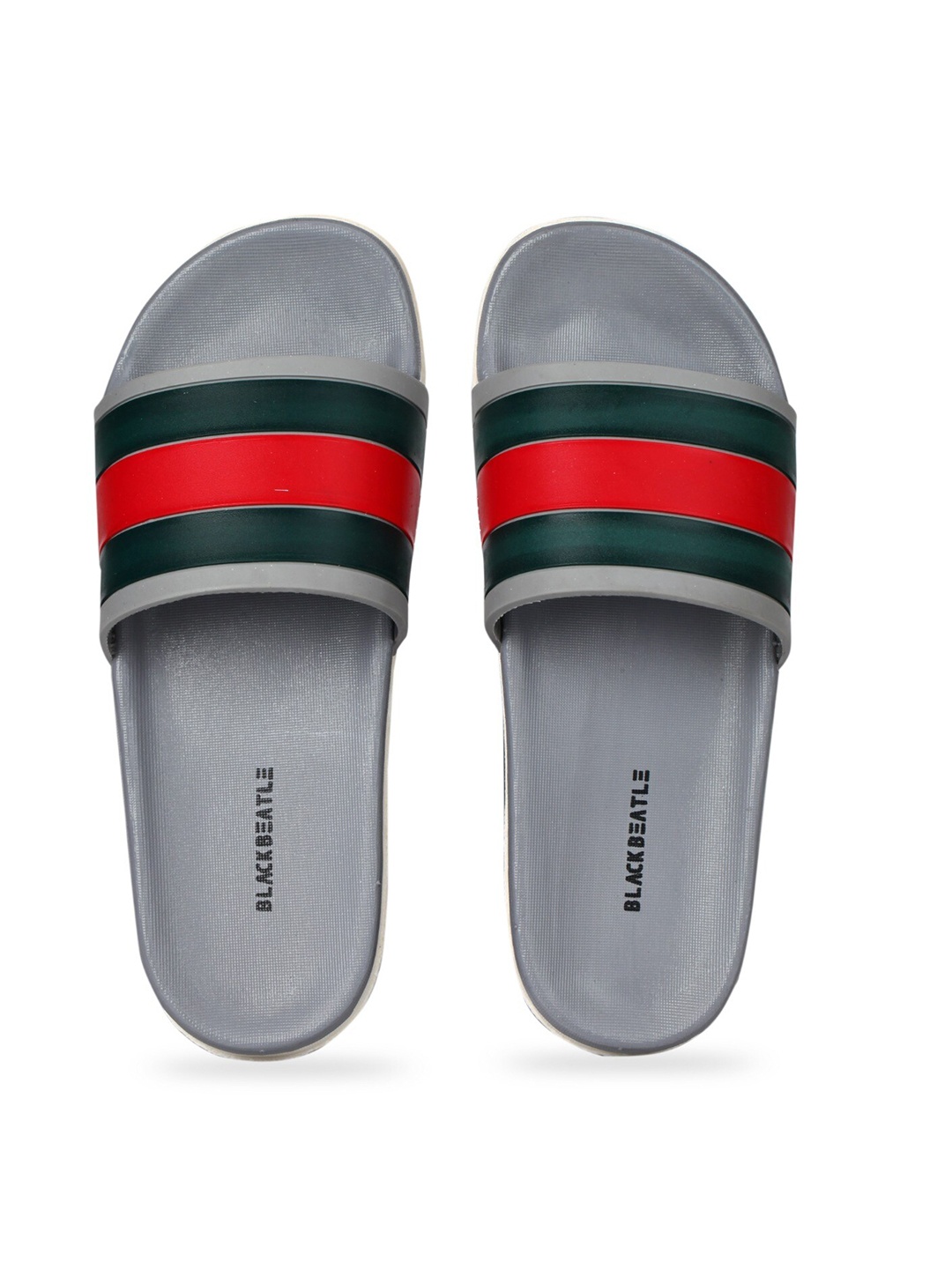 

JUMPLITE Women Striped Sliders, Grey