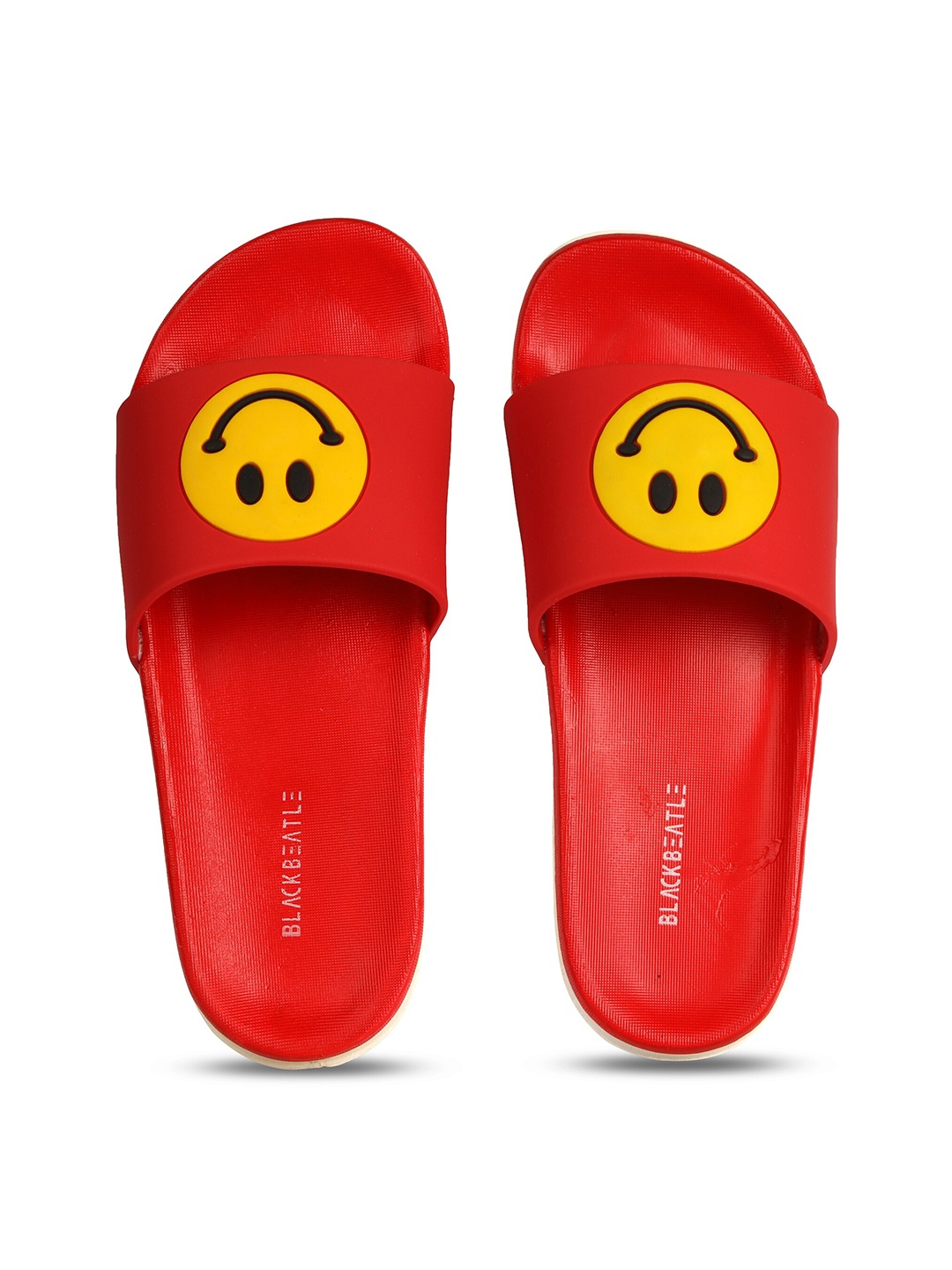 

JUMPLITE Women Laugh Self Design Sliders, Red