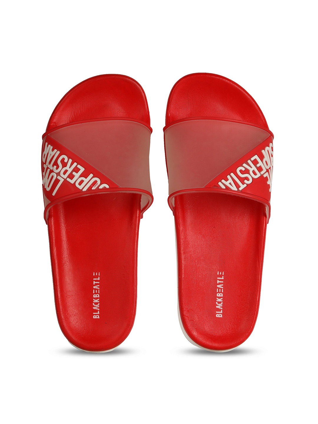 

JUMPLITE Women Love Super Star Design Sliders, Red