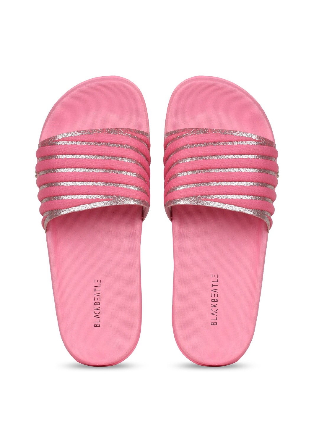 

JUMPLITE Women Strips Sliders, Pink