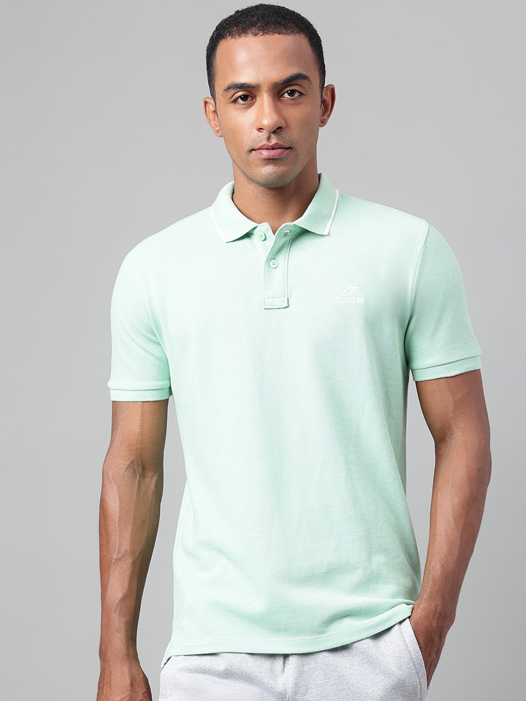 

Alcis Polo Collar T-Shirt, Sea green