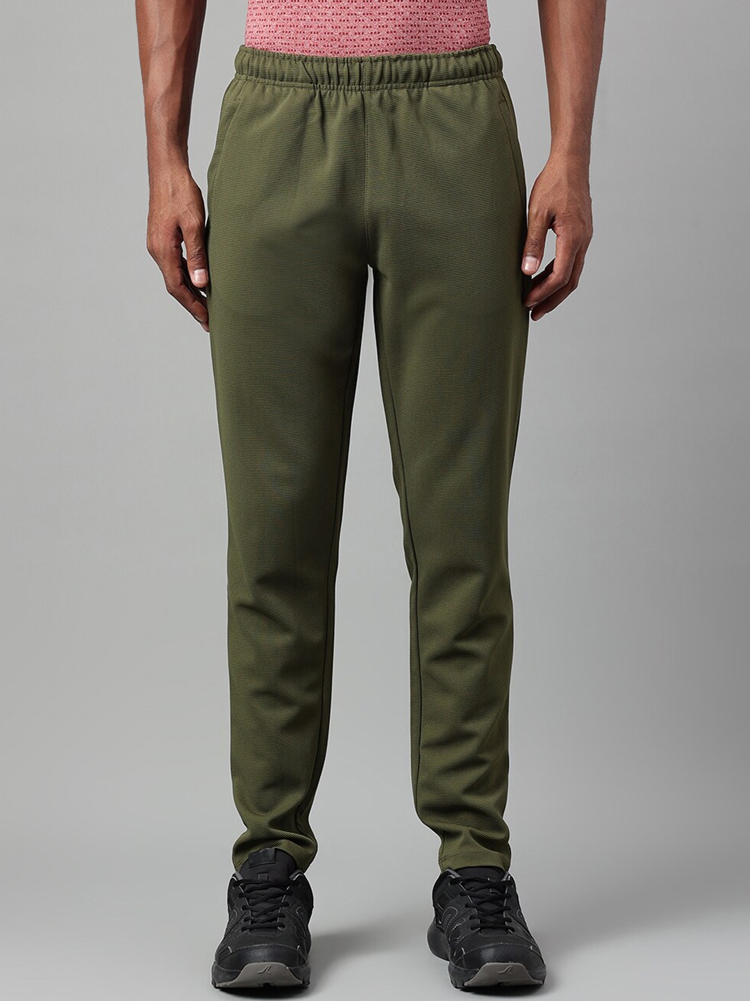 

Alcis Men Anti-Static Drytech Slim-Fit Sports Track Pants, Olive