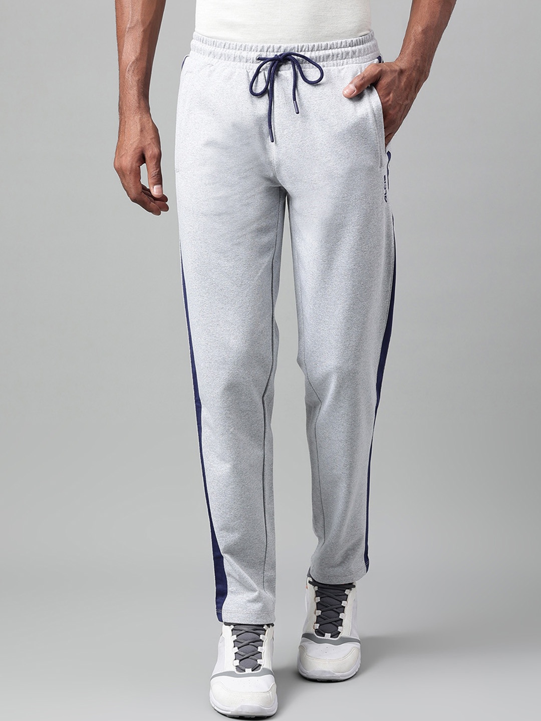 

Alcis Men Striped Soft-Touch Slim-Fit Athleisure Sports Track Pants, Grey