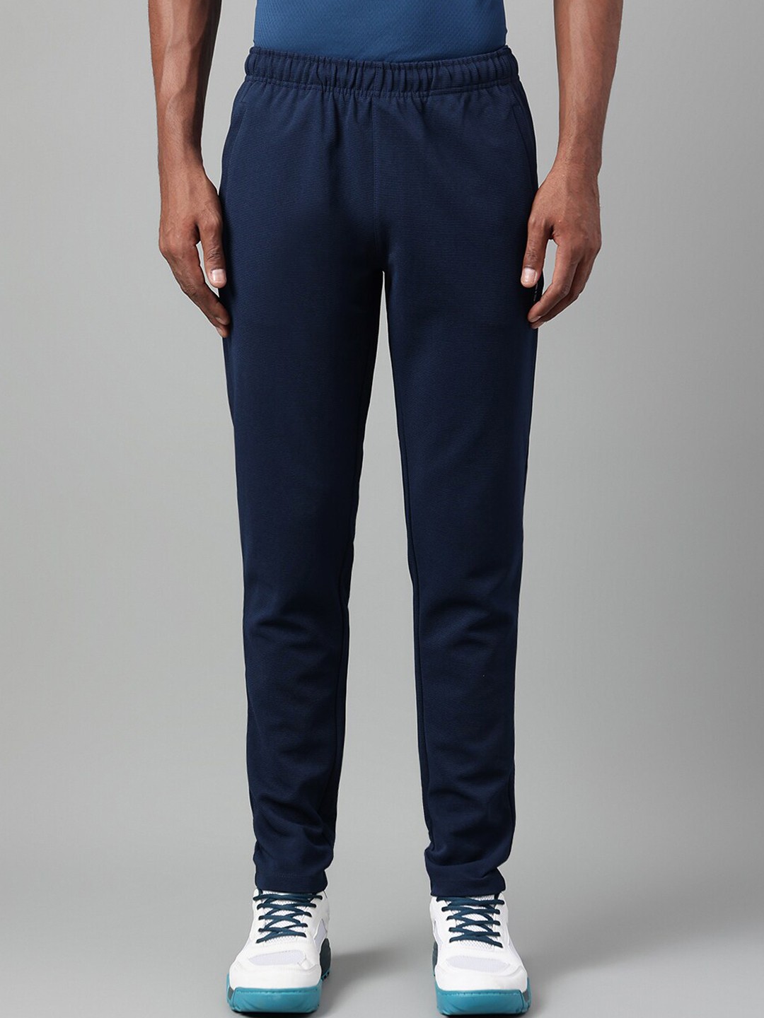 

Alcis Men Anti-Static Drytech Slim-Fit Sports Track Pants, Navy blue