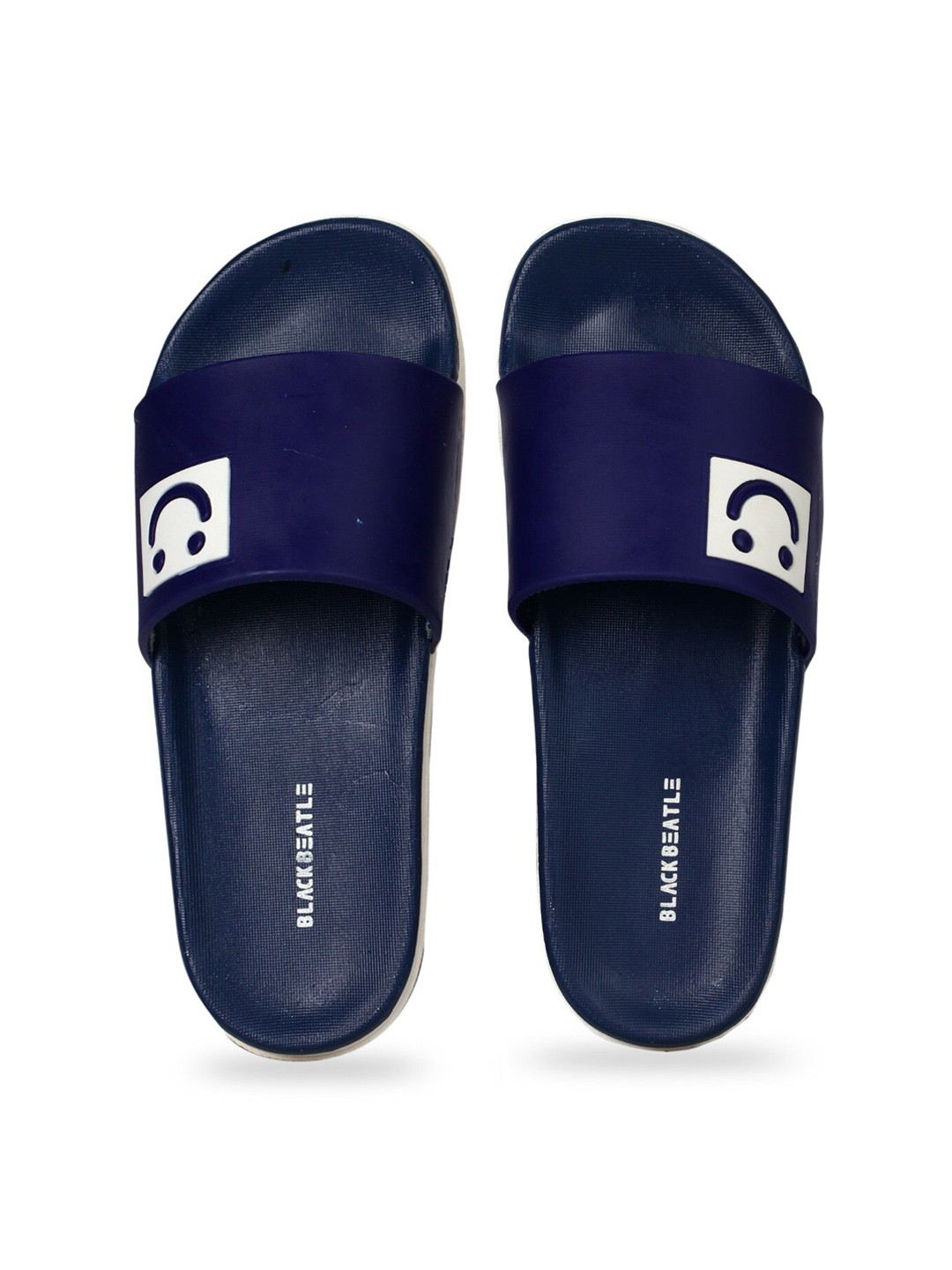 

JUMPLITE Women Smiley Printed Sliders, Blue