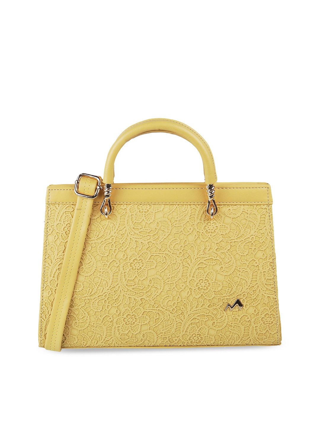 

Metro Textured Structured Handheld Bag, Yellow