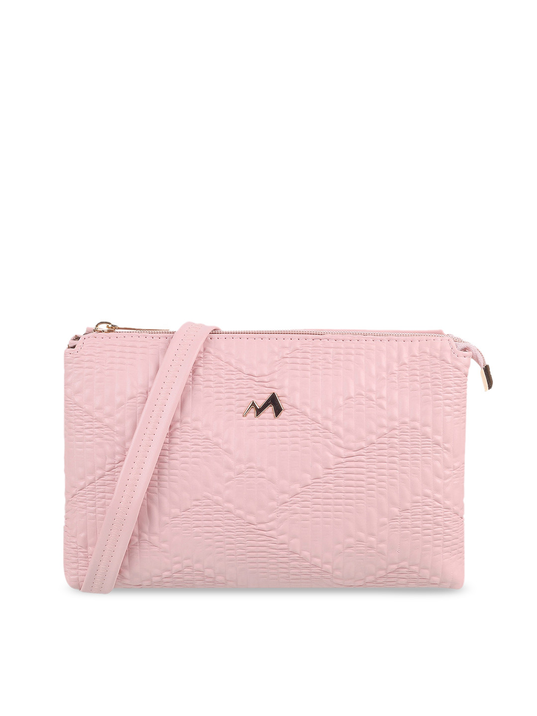 

Metro Textured Structured Sling Bag, Pink