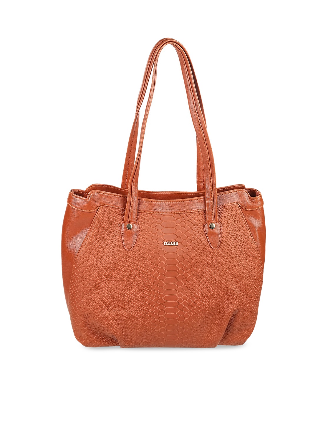 

Mochi Textured Structured Shoulder Bag, Tan