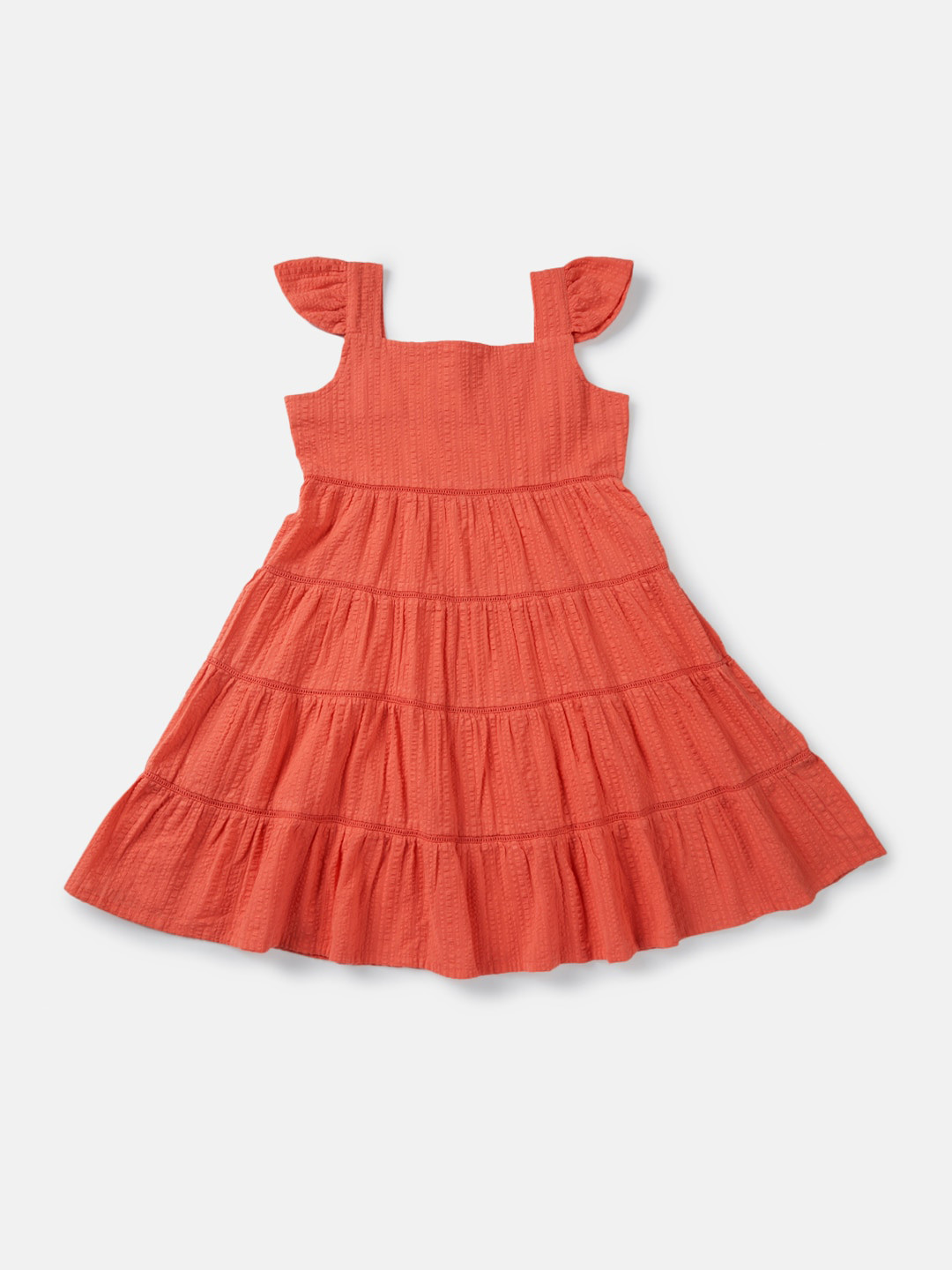 

Gini and Jony Girls Flutter Sleeve A-Line Dress, Coral
