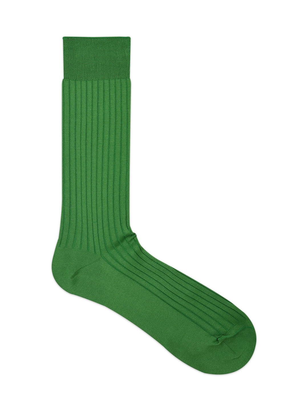 

Balenzia Men Calf Length Rib Socks, Green