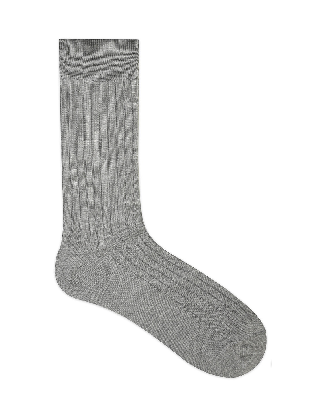 

Balenzia Men Calf Length Rib Socks, Grey