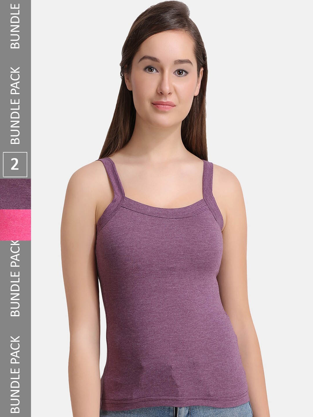 

Leading Lady Women Pack Of 2 Pure Cotton Camisoles, Pink
