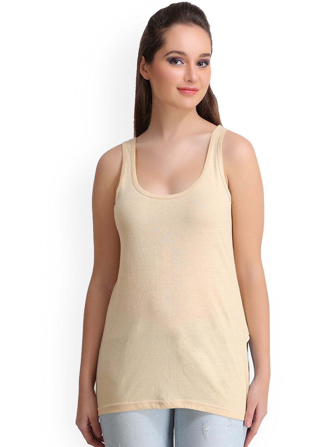 

Leading Lady Women Pack Of 2 Pure Cotton Camisoles, Nude