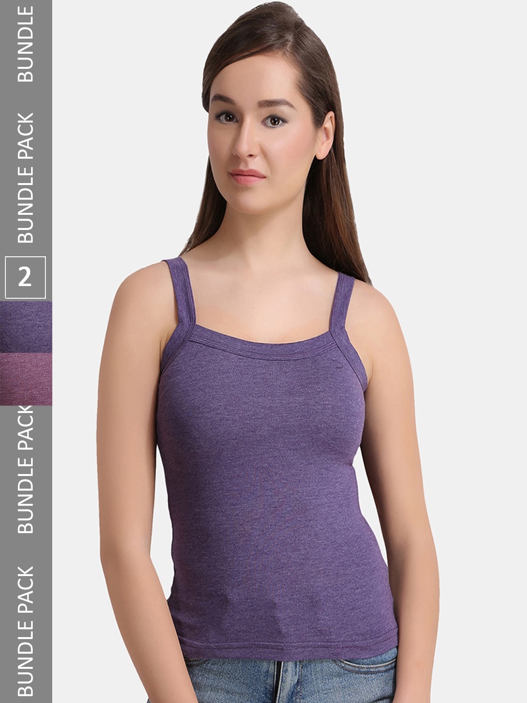 

Leading Lady Women Pack Of 2 Pure Cotton Camisoles, Burgundy
