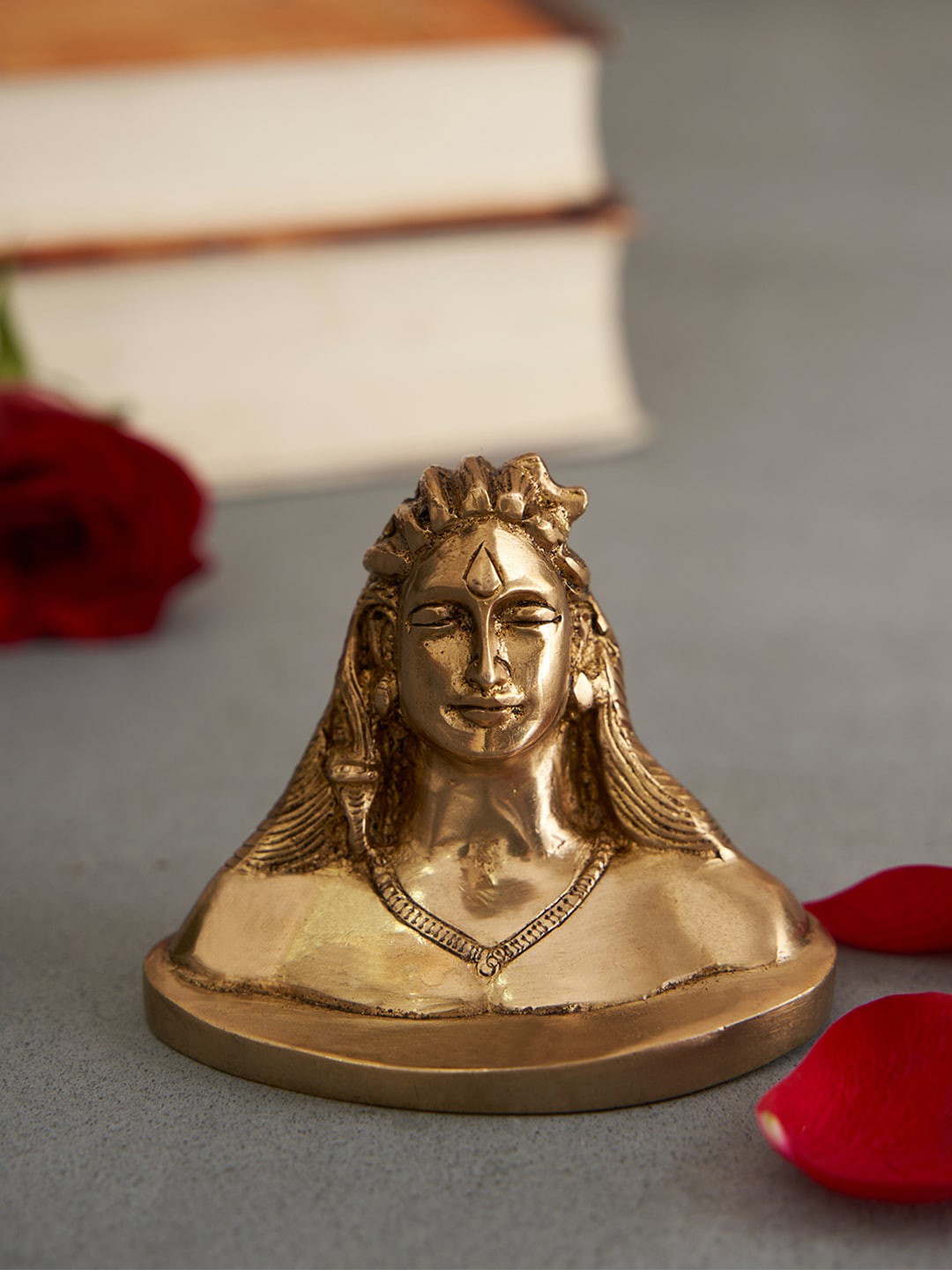 

DecorTwist Golden Textured Adiyogi Shiv Shankar Idol Showpiece, Gold