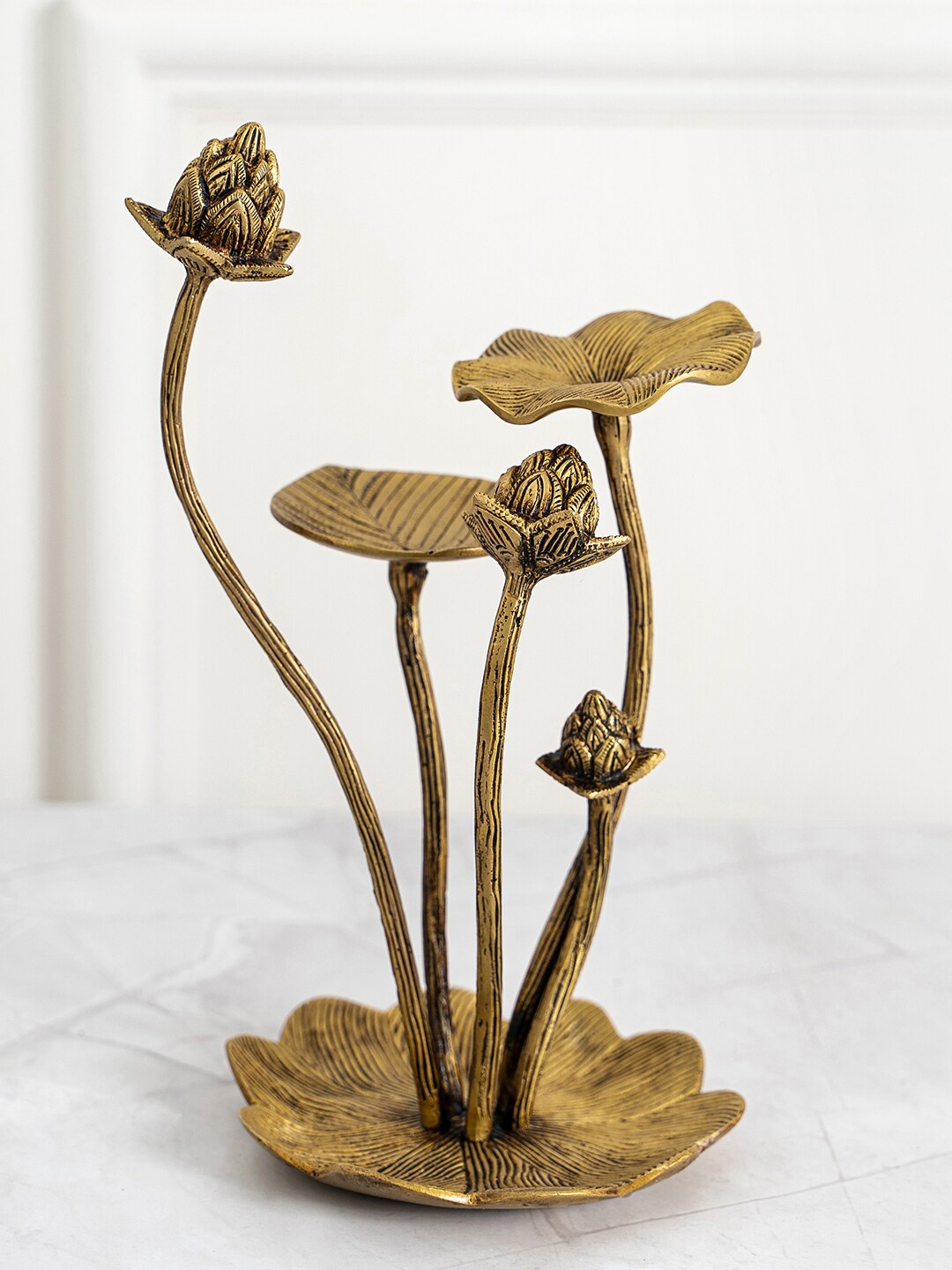 

DecorTwist Gold-Toned Padma Brass Idol Showpiece