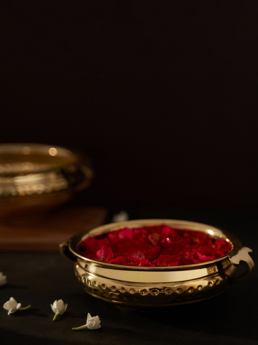 

DecorTwist Gold-Toned Metal Urli Decorative Bowls