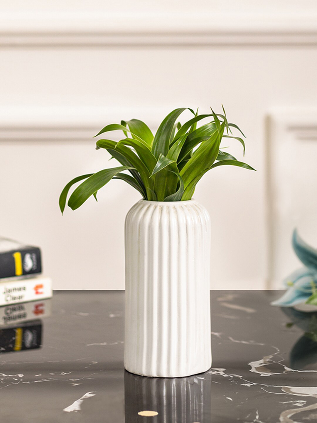 

DecorTwist White Textured Ceramic Planters