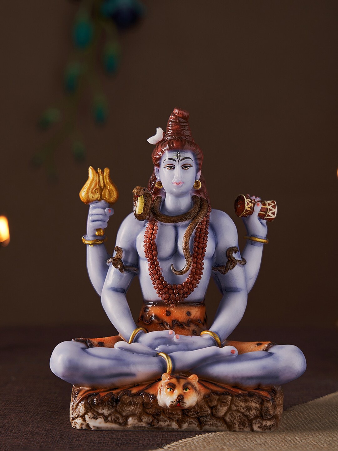 

DecorTwist Blue & Brown Lord Shiva Idol Showpieces