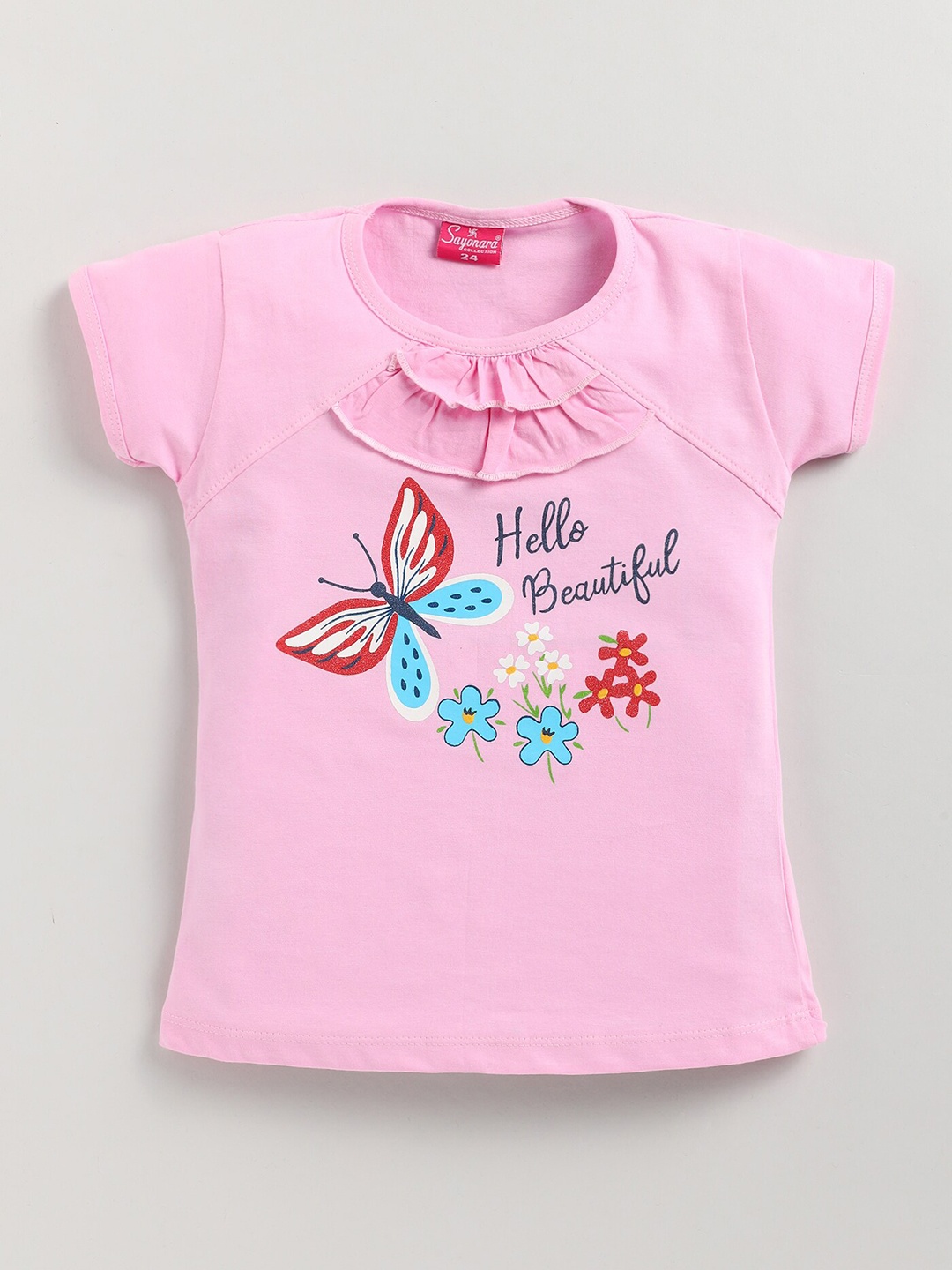 

Redden Girls Graphic Printed Pure Cotton Top, Pink