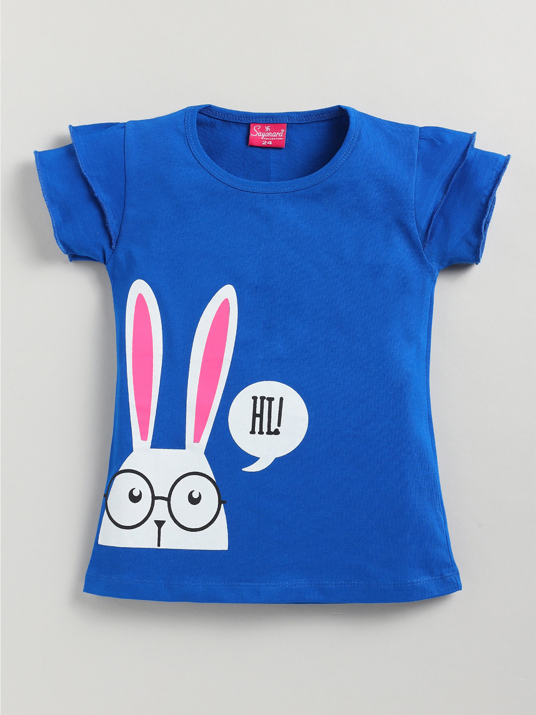 

Redden Girls Graphic Printed Pure Cotton Top, Blue