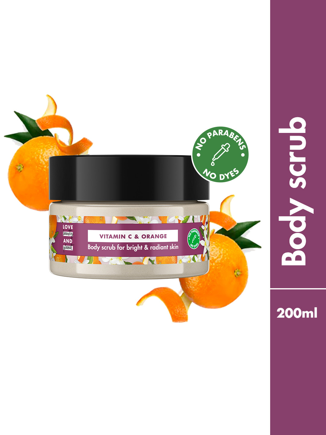 

Love Beauty & Planet Vitamin C & Orange Gentle Body Scrub for Radiant Skin - 200 ml, Purple