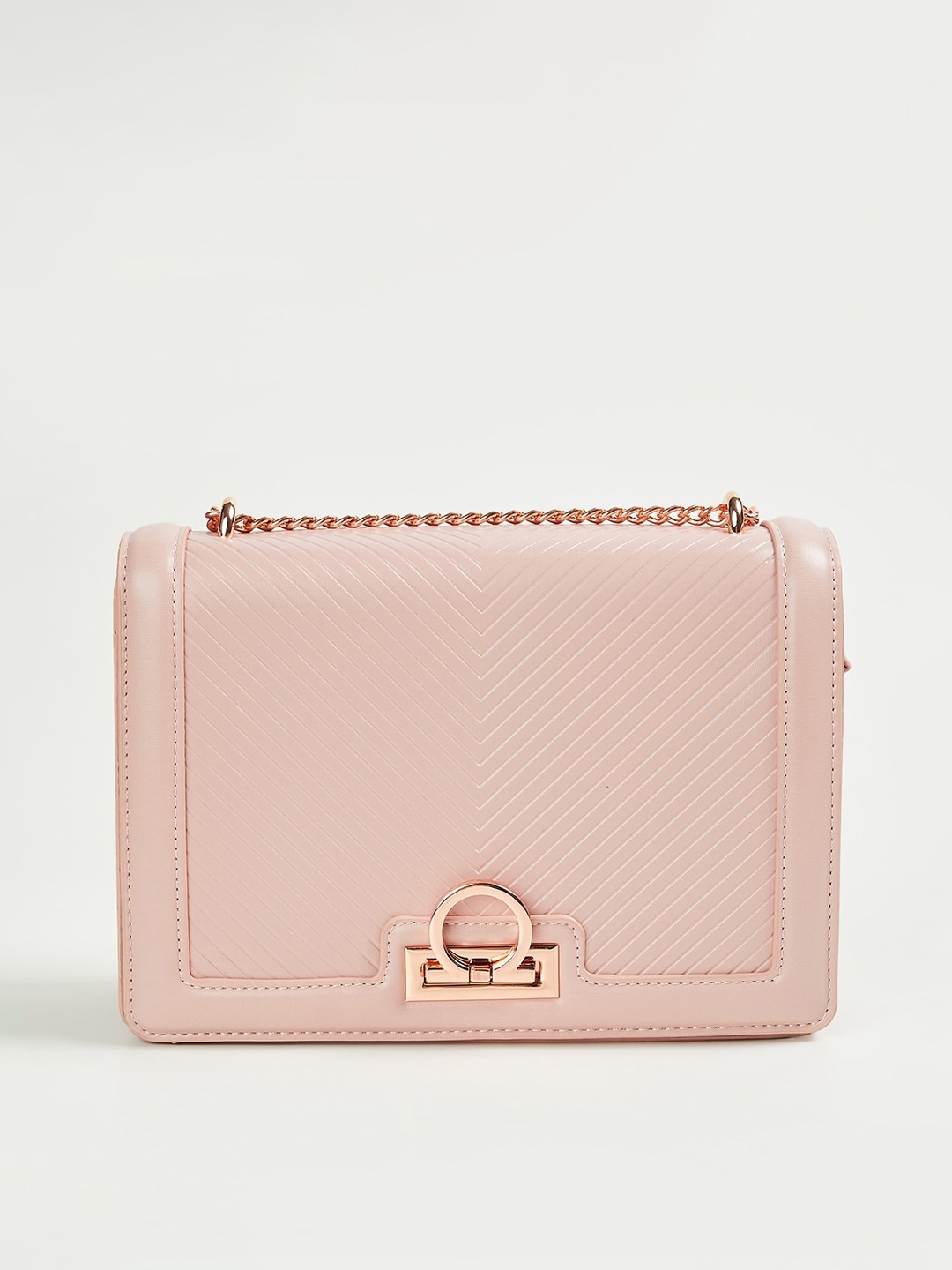 

CODE by Lifestyle Textured Structured Sling Bag, Pink