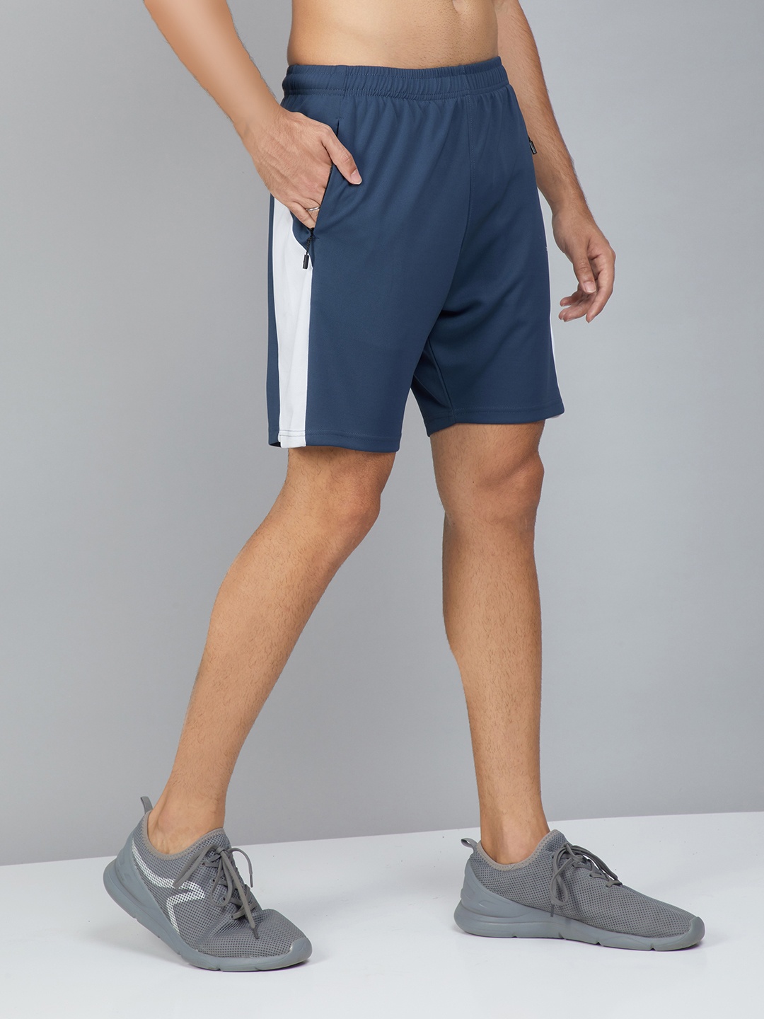 

Technosport Men Slim Fit Antimicrobial Training or Gym Sports Shorts, Blue