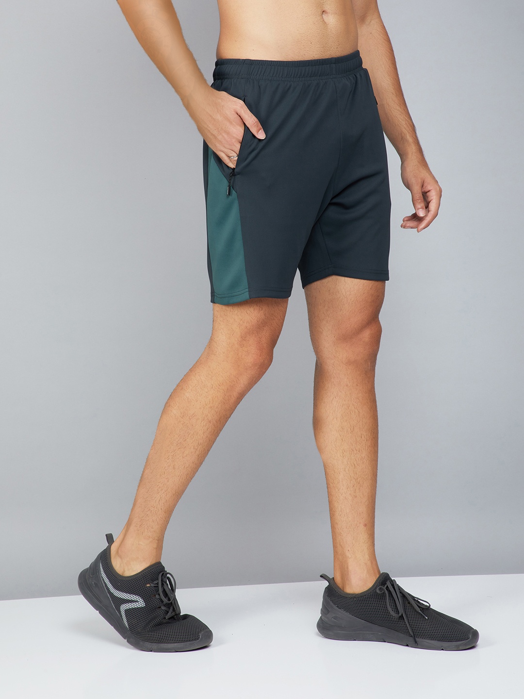 

Technosport Men Slim Fit Antimicrobial Training or Gym Sports Shorts, Charcoal