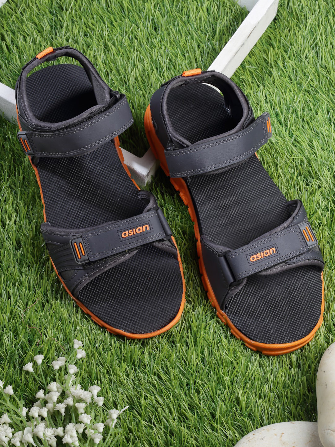 

ASIAN Men Infinity-08 Textured Sports Sandals, Grey