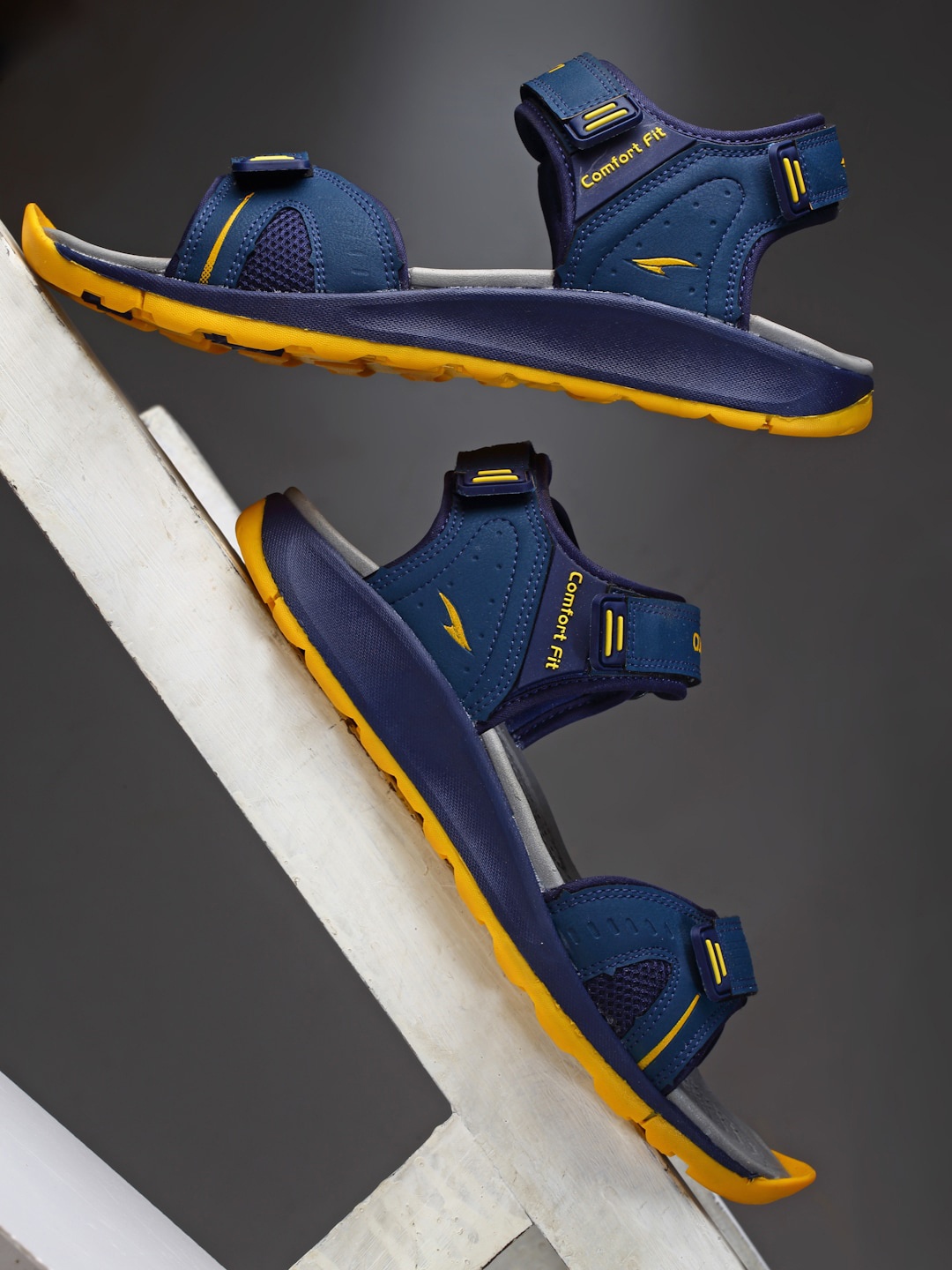 

ASIAN Men Prestige-58 Textured Sports Sandals, Navy blue