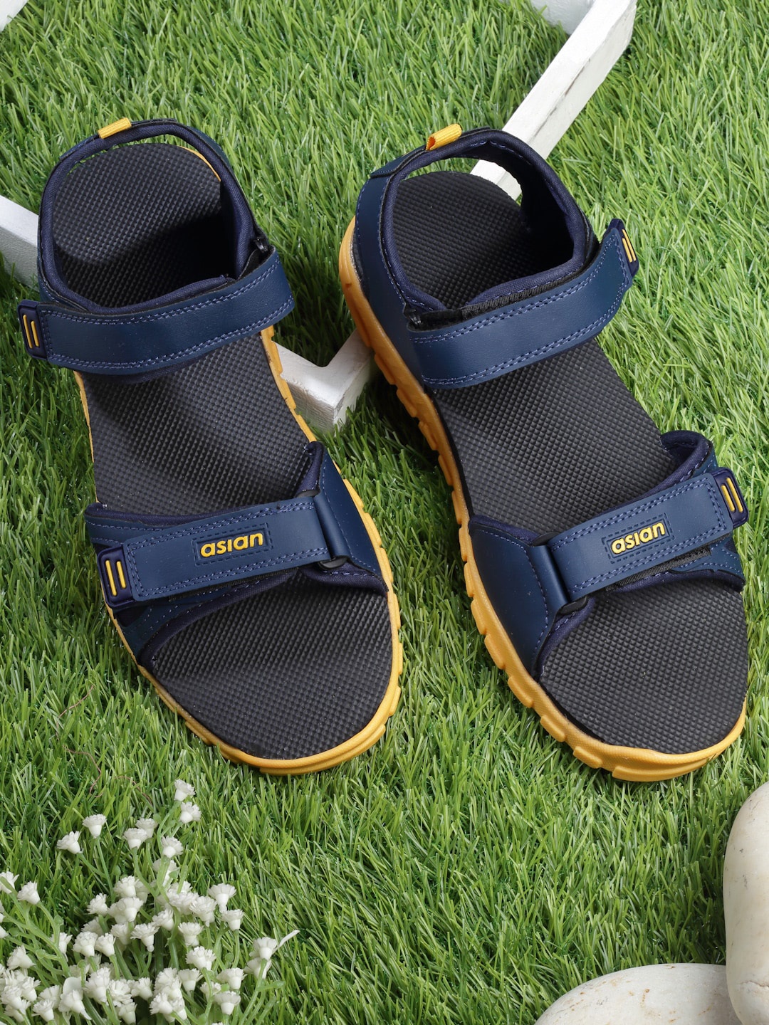 

ASIAN Men Infinity-08 Textured Sports Sandals, Navy blue