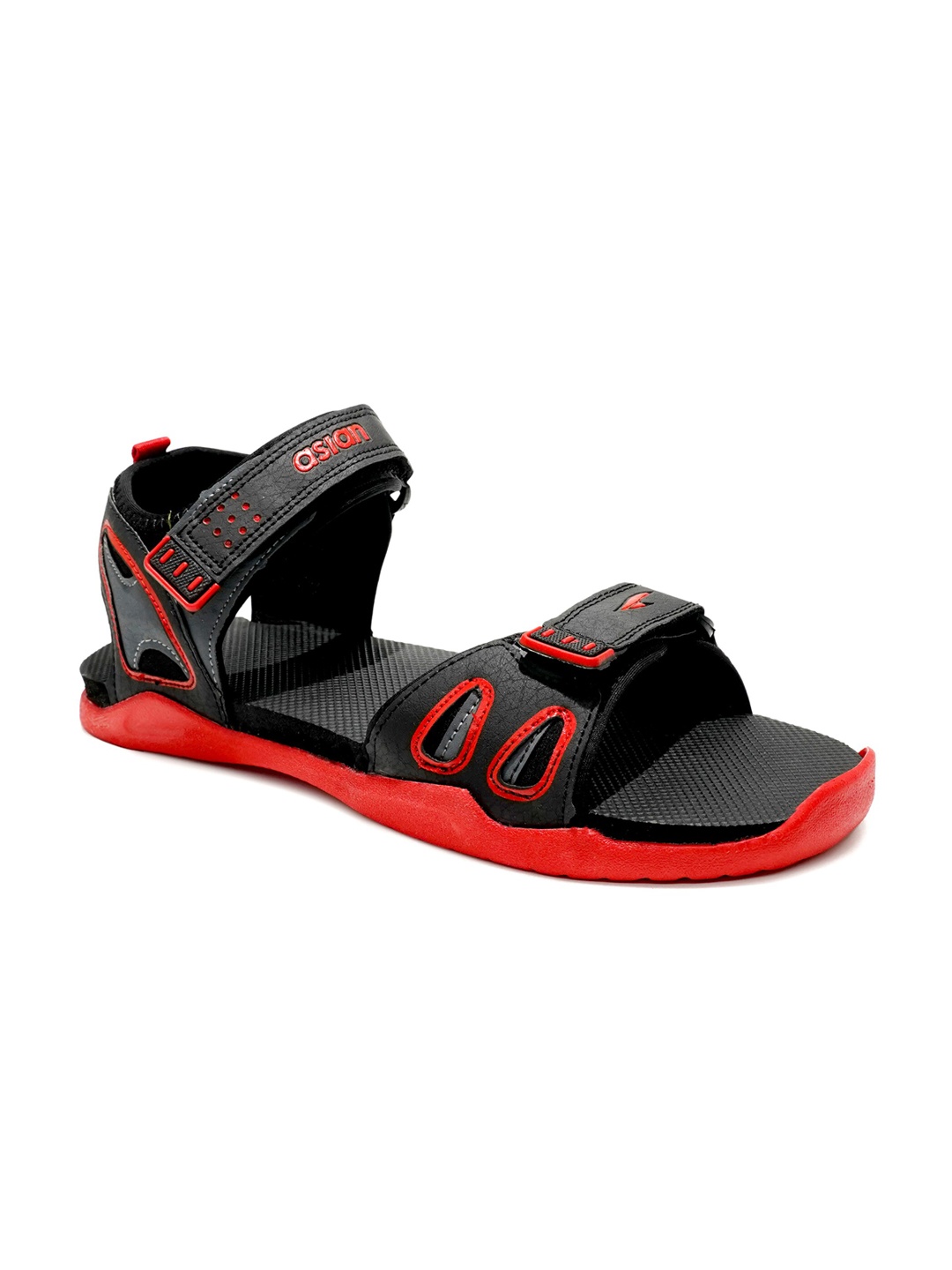 

ASIAN Men Infinity-11 Textured Sports Sandals, Black