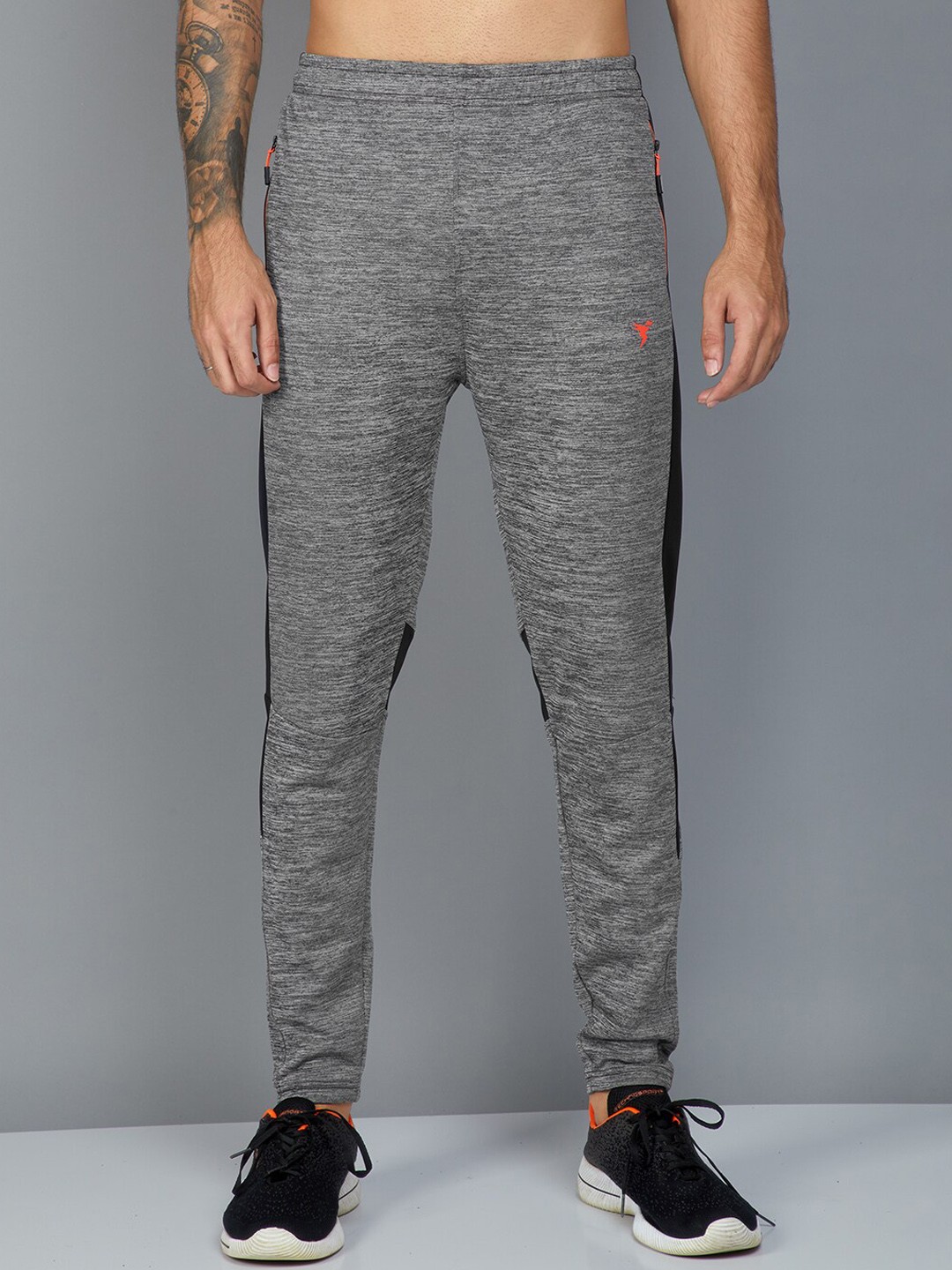 

Technosport Men Slim-Fit Antimicrobial Track Pants, Grey
