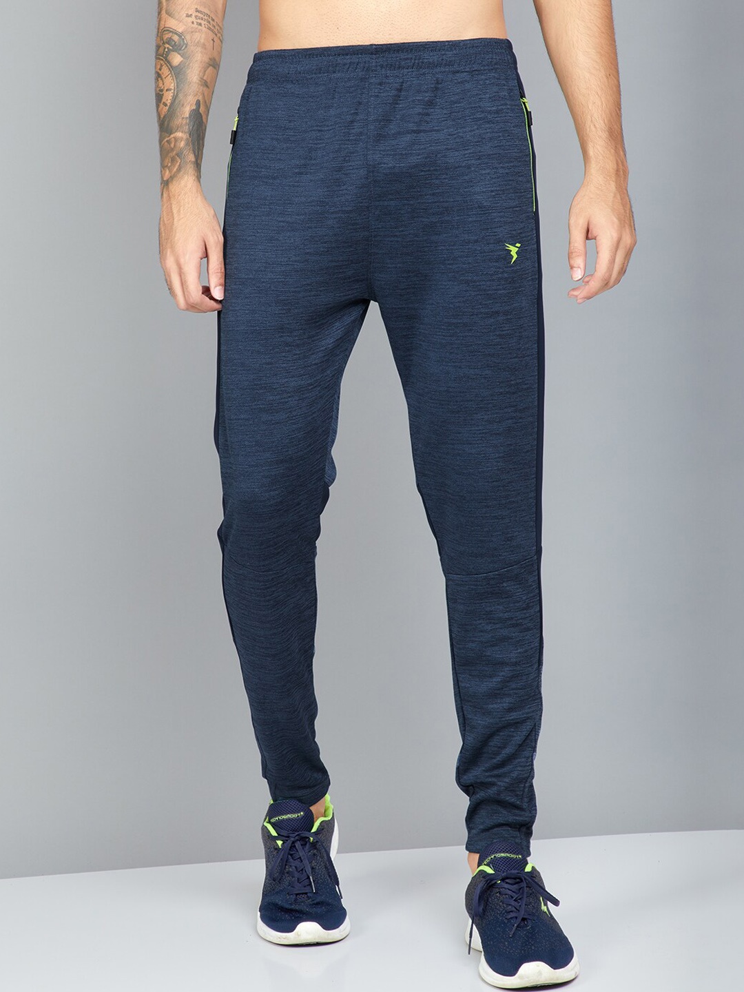 

Technosport Men Slim-Fit Antimicrobial Track Pants, Navy blue
