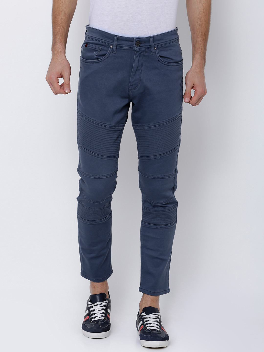 

LOCOMOTIVE Men Blue Tapered Fit Mid-Rise Clean Look Stretchable Jeans