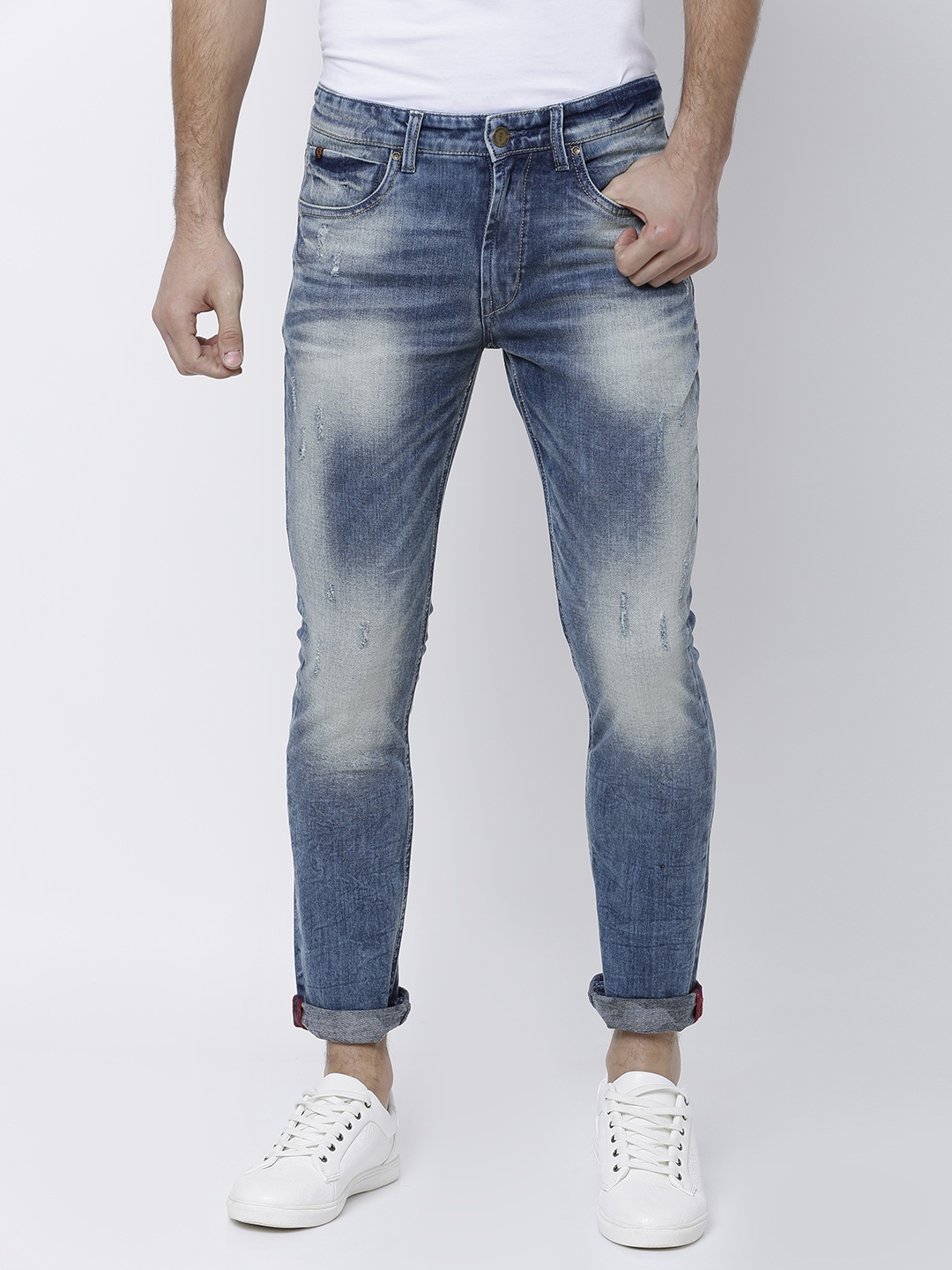 

LOCOMOTIVE Men Blue Slim Fit Mid-Rise Clean Look Stretchable Jeans