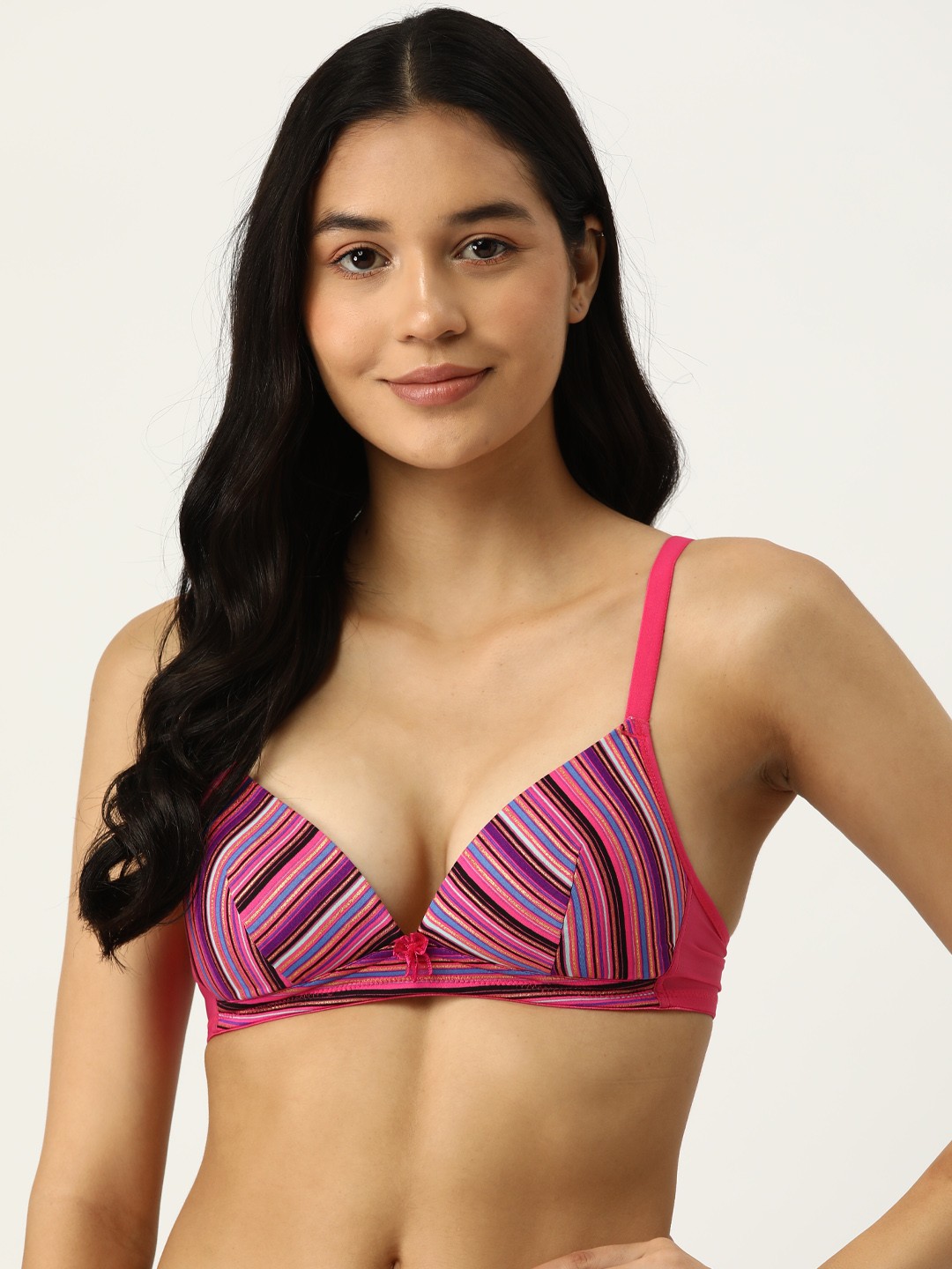 

AMOSIO Full Coverage Lightly Padded T-shirt Bra, Pink