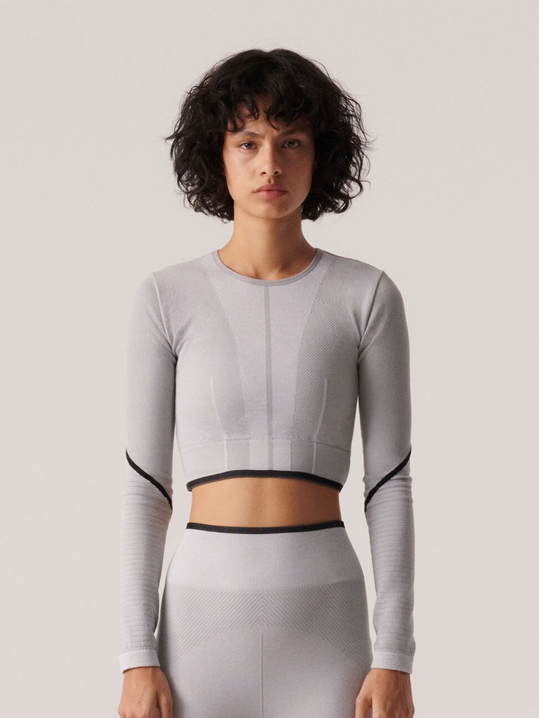 

ADIDAS BY Stella Mccartney Long Sleeve Styled Back Top, Grey