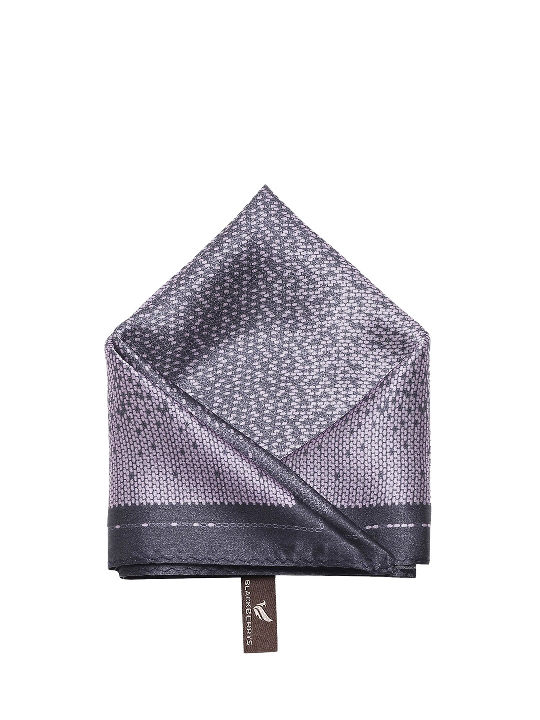 

Blackberrys Men Printed Silk Pocket Square, Purple