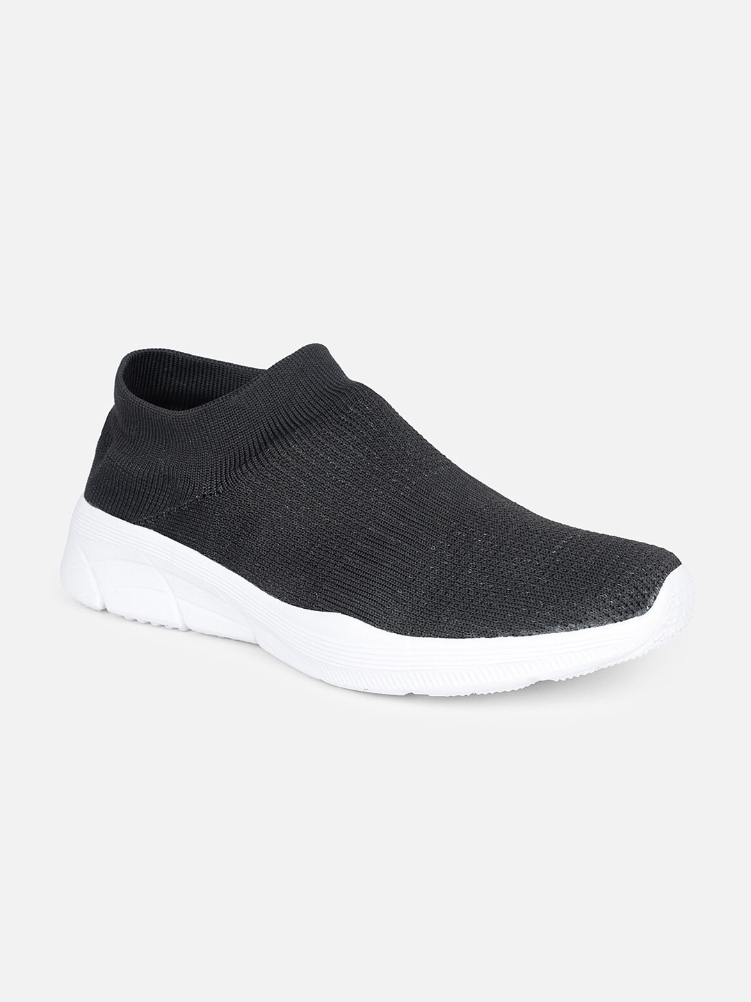 

HIGHLANDER Men Slip-On Knitted Comfort Sneakers, Black
